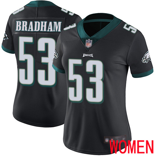 Women Philadelphia Eagles #53 Nigel Bradham Black Alternate Vapor Untouchable NFL Jersey Limited Player